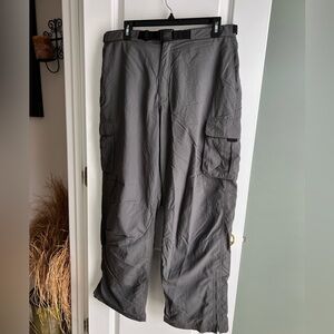 EMS Men's Fleece-lined Tech Cargo Pants Gray Belt 36x28